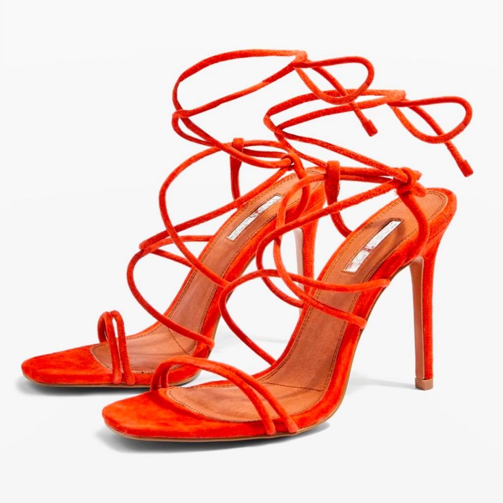 TOPSHOP REBEL Strappy heel sandal. Size 41, US 10.